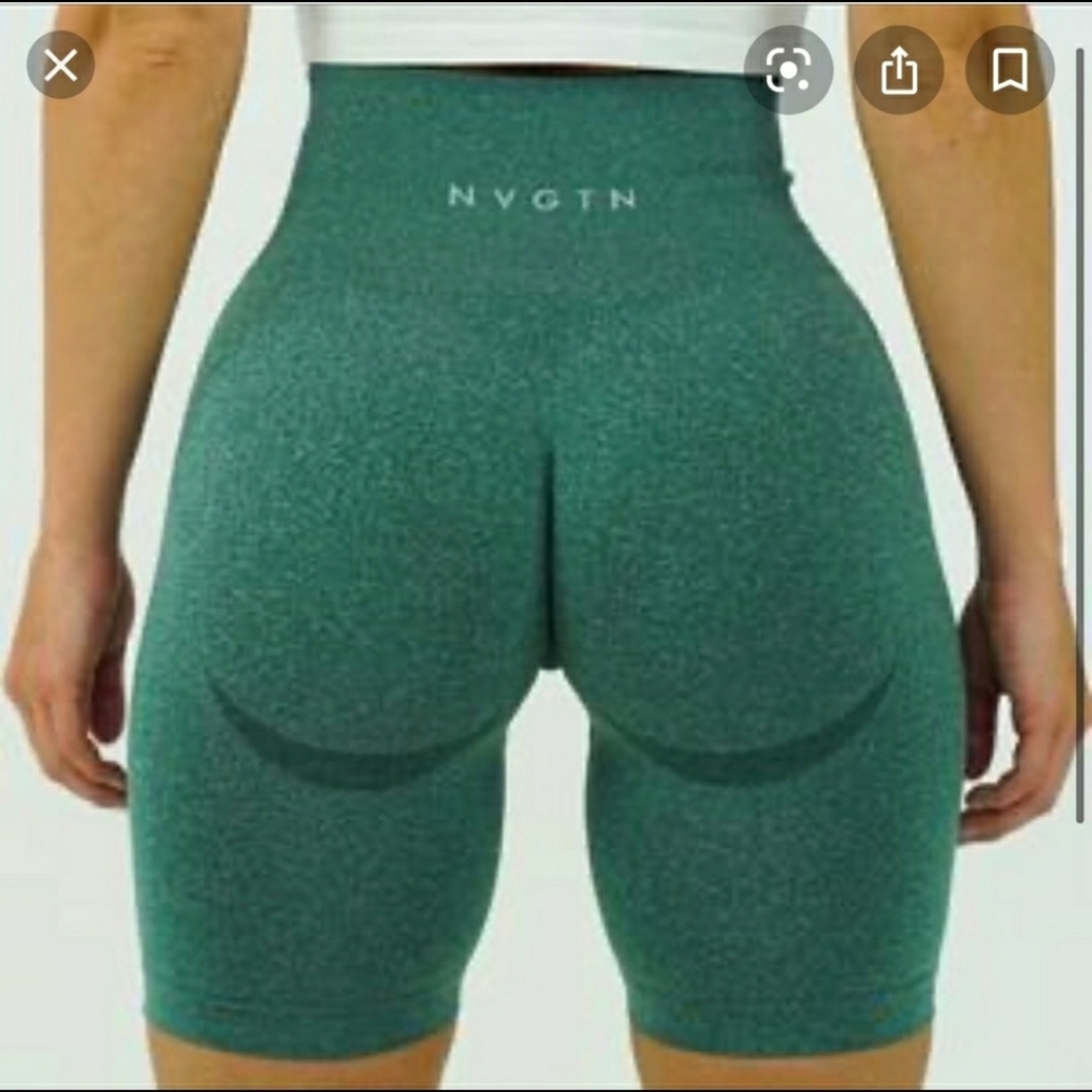 NVGTN Forest Green Biker Shorts